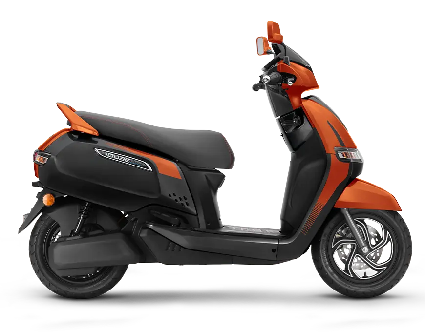 TVS iQube Electric Scooter Celebration Orange Colour Right Side View